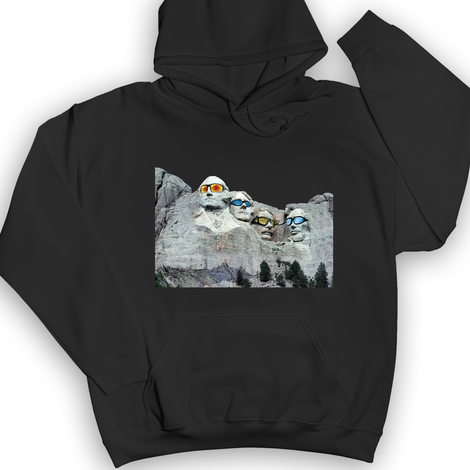 Mount Rushmore Shades Hoodie Black / S