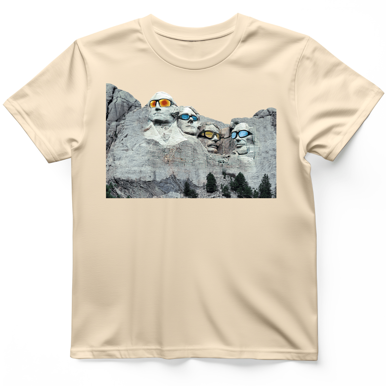 Mount Rushmore Shades T-Shirt Natural / S