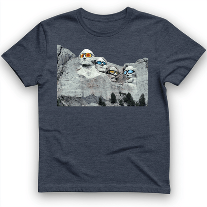 Mount Rushmore Shades T-Shirt Heather Navy / S