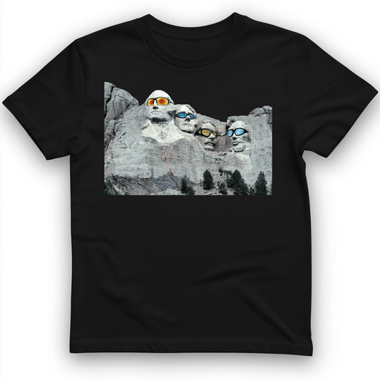 Mount Rushmore Shades T-Shirt Black / S