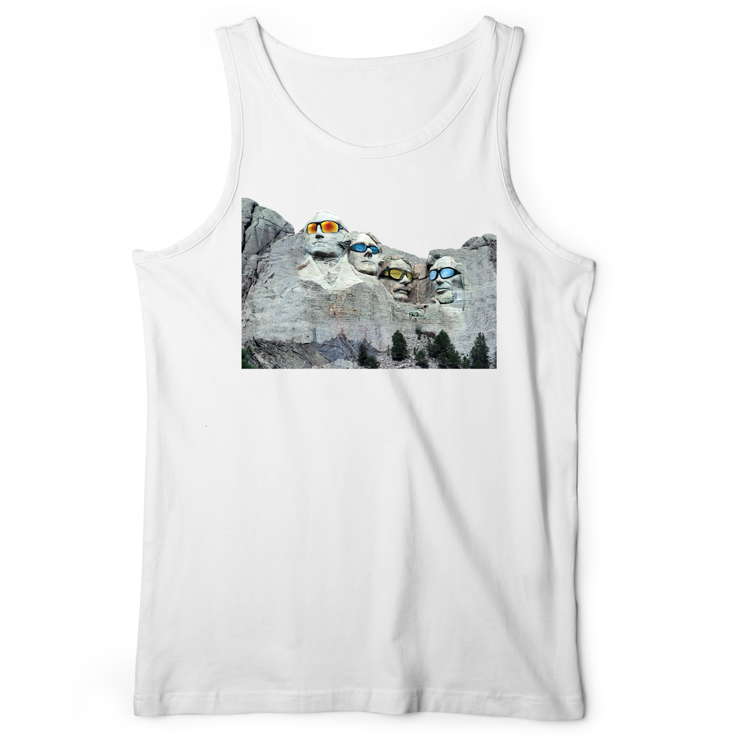Mount Rushmore Shades Tank White / XS