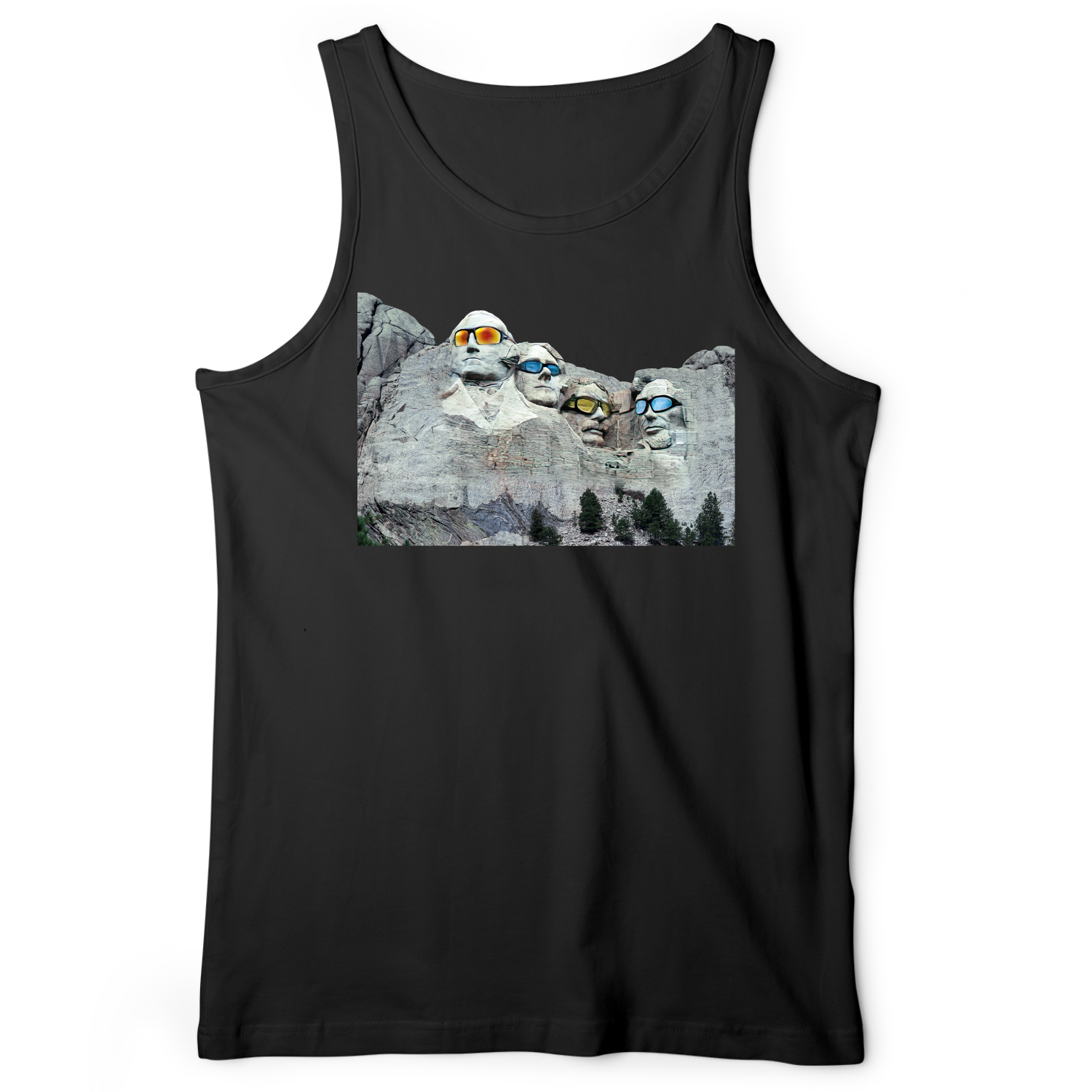 Mount Rushmore Shades Tank Black / XS