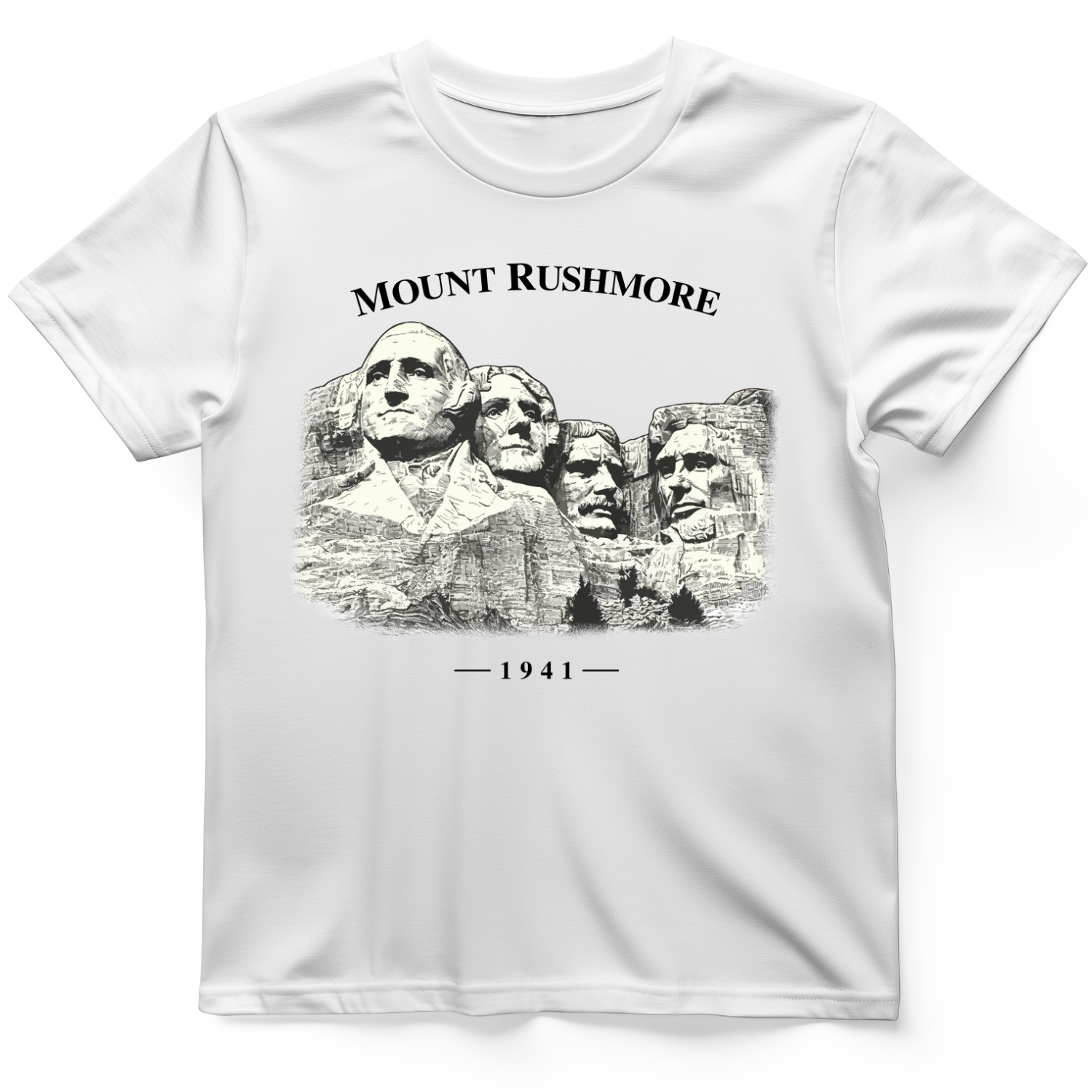 Mount Rushmore T-Shirt White / S