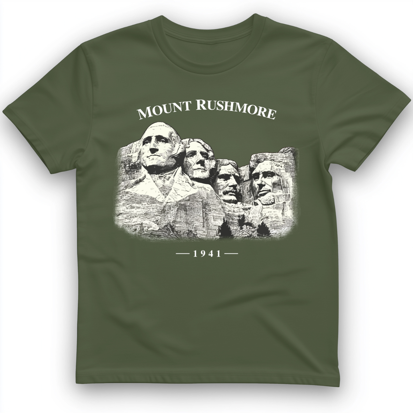 Mount Rushmore T-Shirt Military Green / S