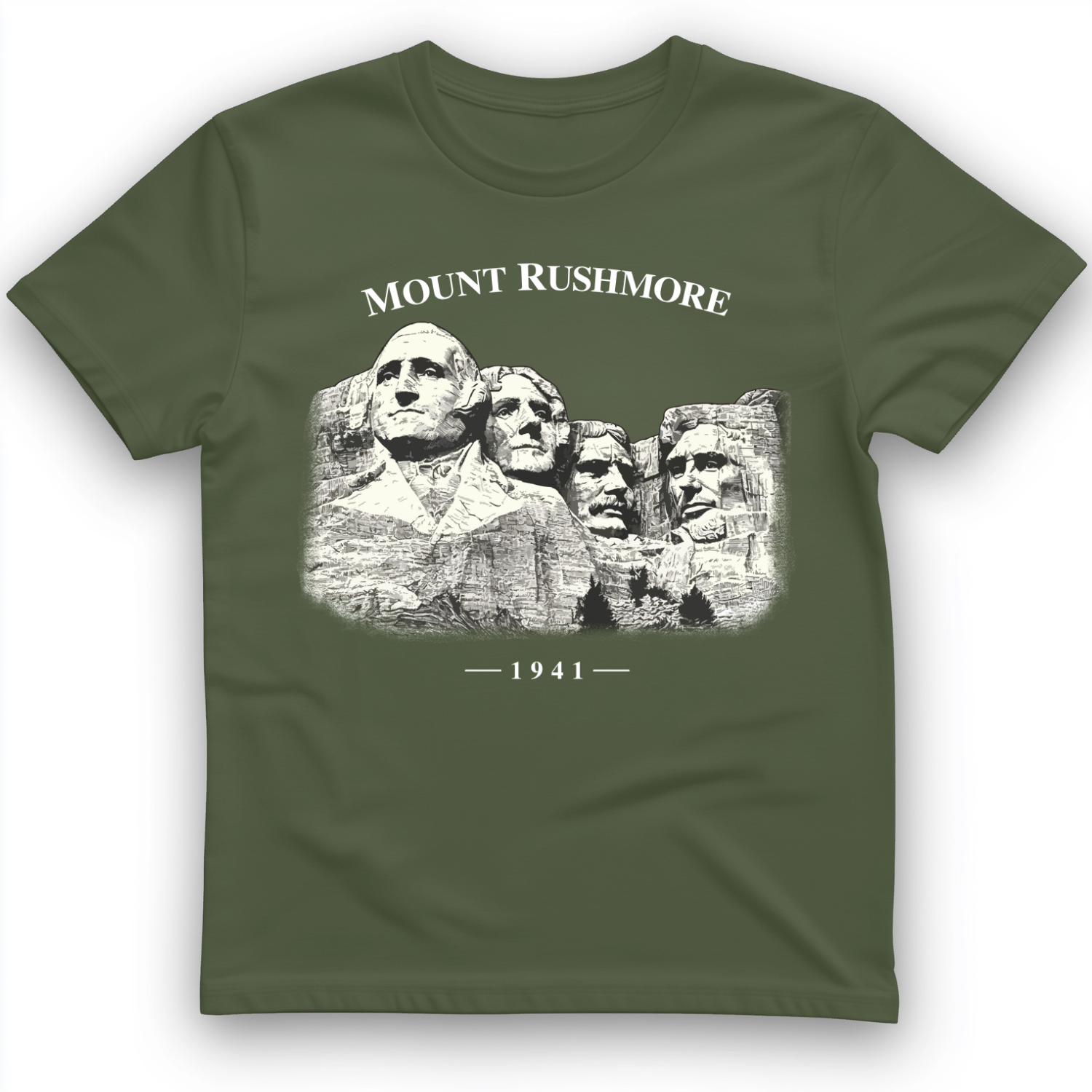 Mount Rushmore T-Shirt Military Green / S