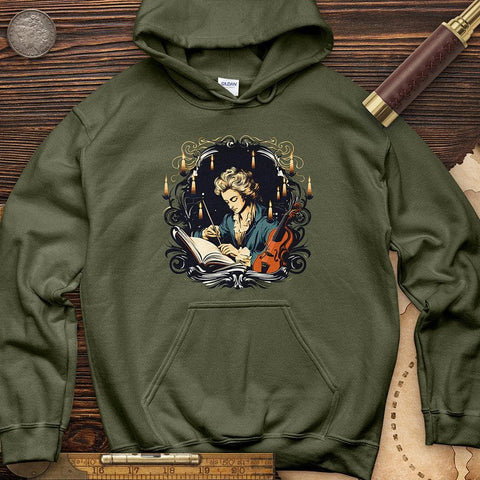 Mozart Composition Hoodie Military Green / S