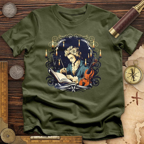 Mozart Composition T-Shirt Military Green / S