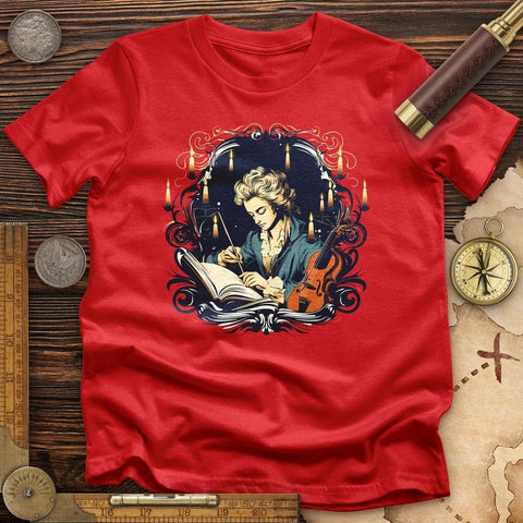 Mozart Composition T-Shirt Red / S