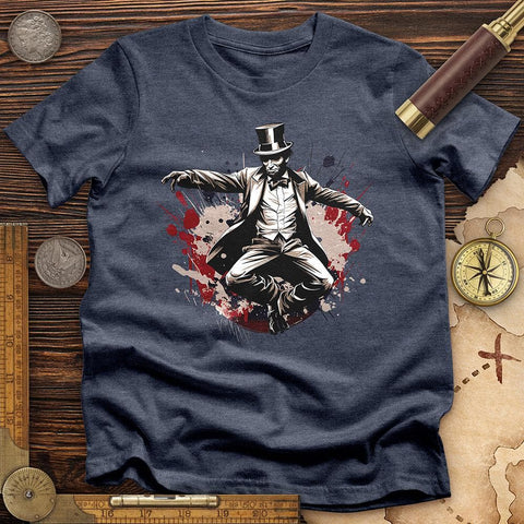 Mr. Abraham Lincoln High Quality Tee Heather Navy / S