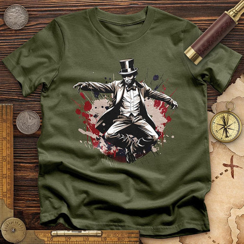 Mr. Abraham Lincoln T-Shirt Military Green / S