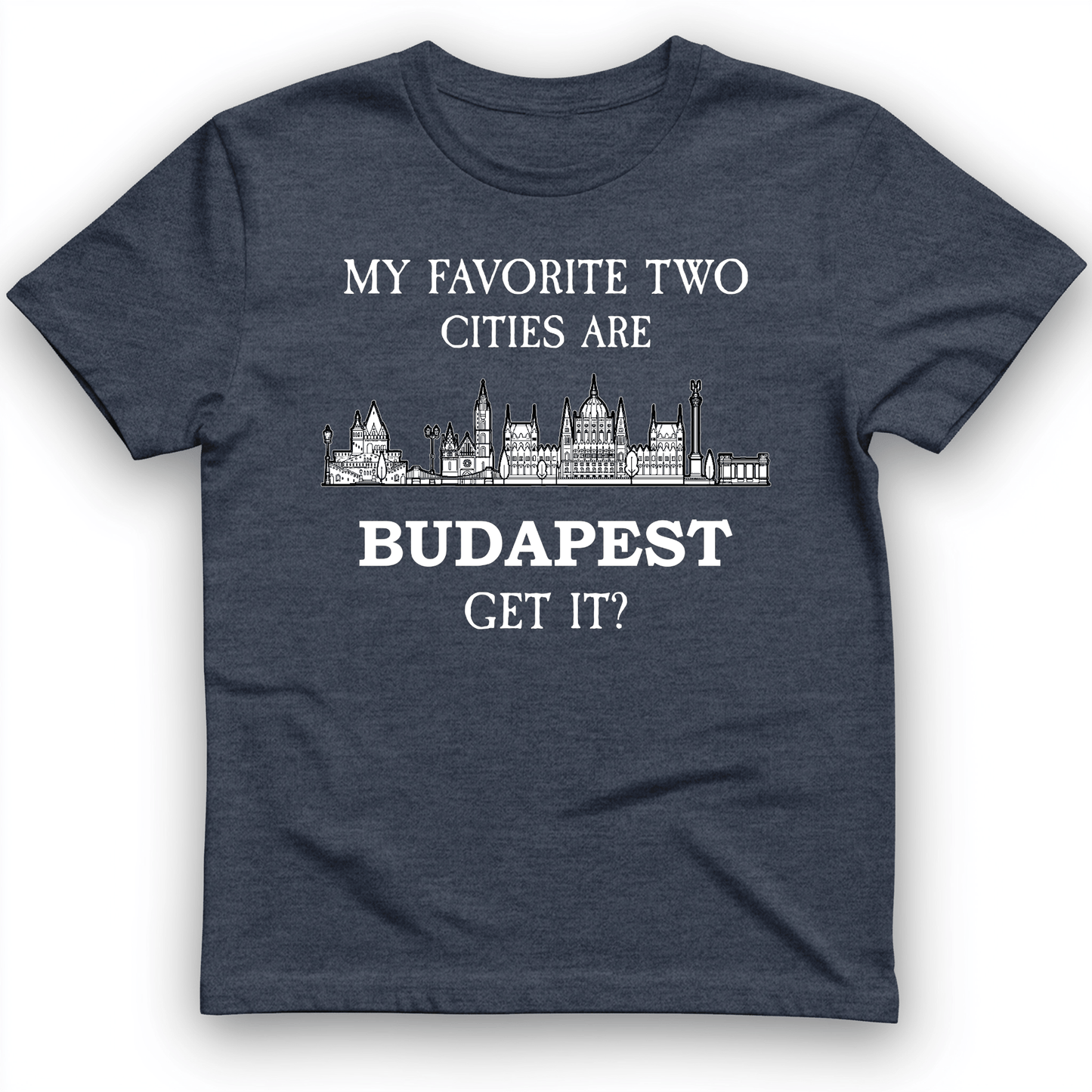 My Favorite Two Cities T-Shirt Heather Navy / S