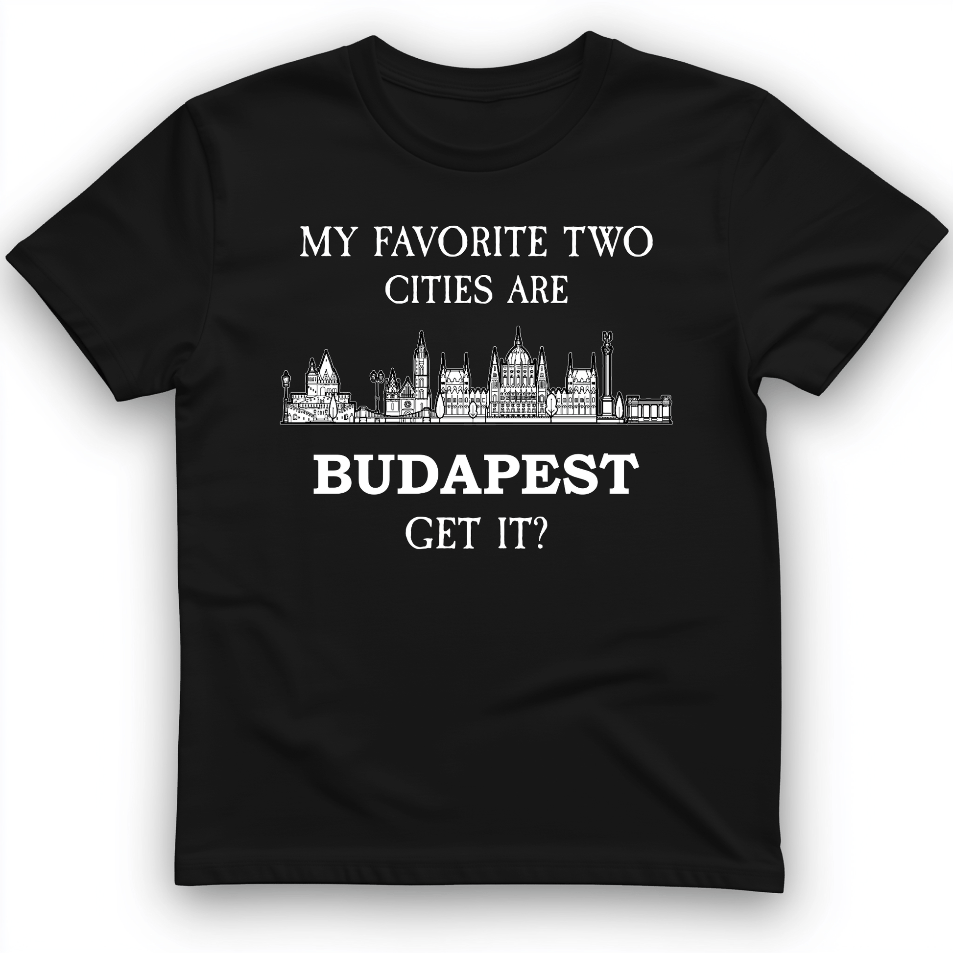 My Favorite Two Cities T-Shirt Black / S