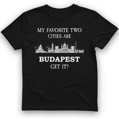 My Favorite Two Cities T-Shirt Black / S