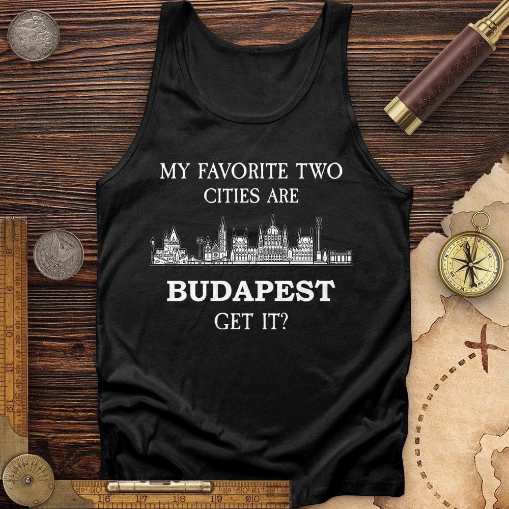 My Favorite Two Cities Top Gun Tank Black / XS