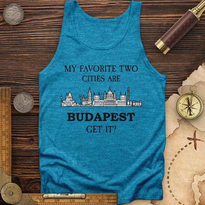 My Favorite Two Cities Top Gun Tank Aqua TriBlend / XS