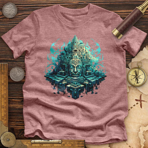 Mysterious Aztec Temple High Quality Tee Heather Mauve / S