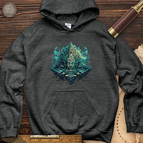 Mysterious Aztec Temple Hoodie Dark Heather / S