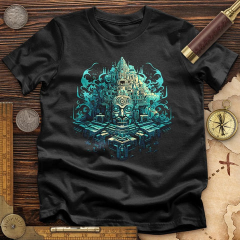 Mysterious Aztec Temple T-Shirt Black / S