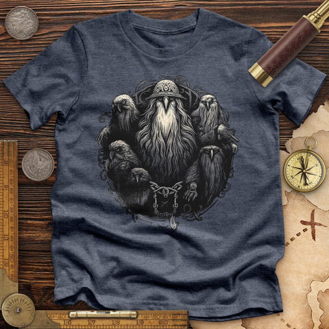 Mystical Ravens High Quality Tee Heather Navy / S