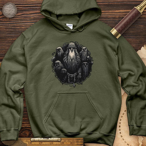 Mystical Ravens Hoodie Military Green / S