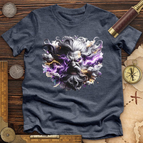 Mystical Zeus High Quality Tee Heather Navy / S