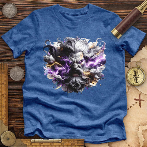 Mystical Zeus High Quality Tee Heather True Royal / S