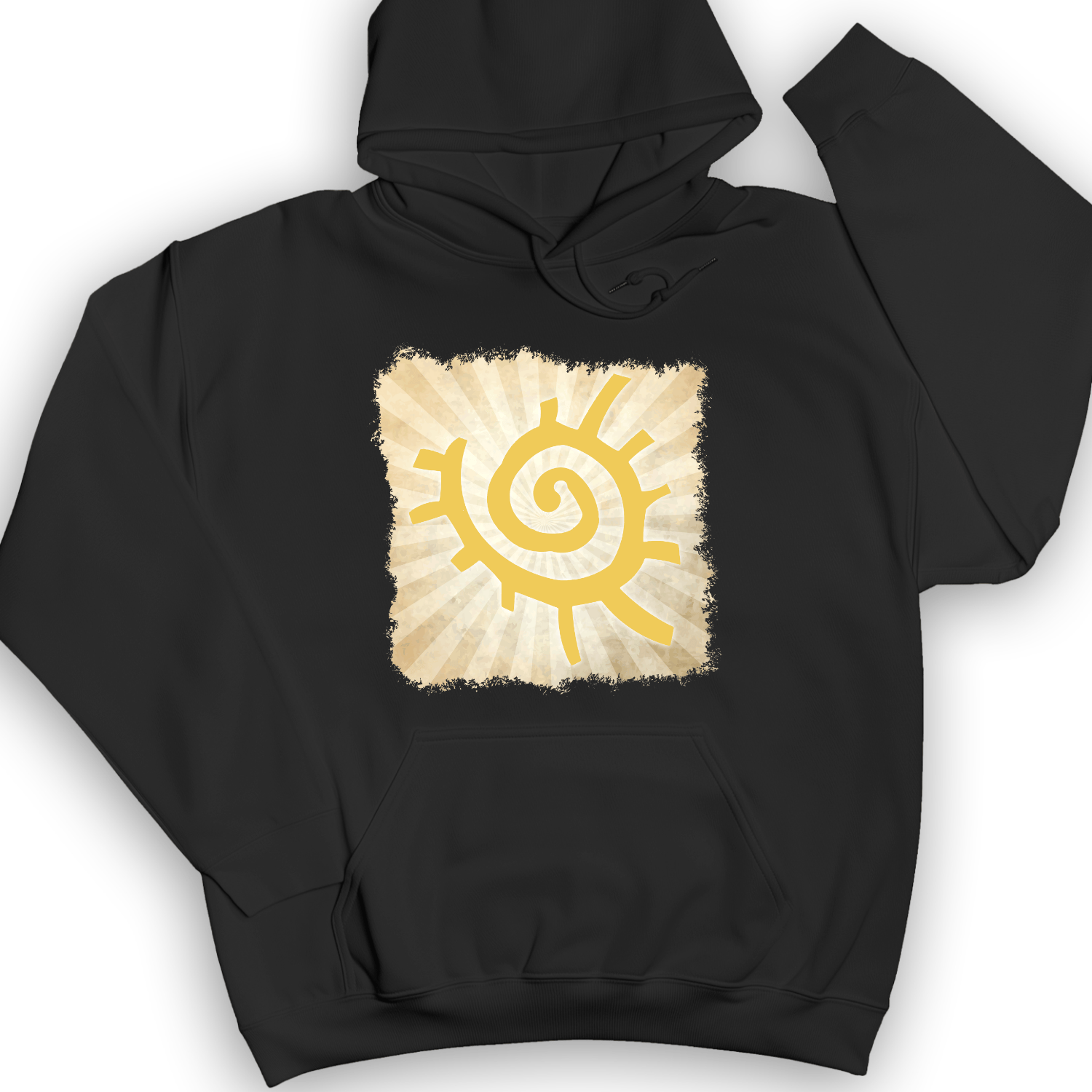 Native American Sun Symbol Hoodie Black / S