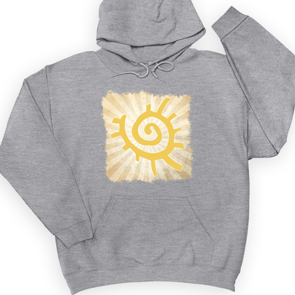 Native American Sun Symbol Hoodie Sport Grey / S