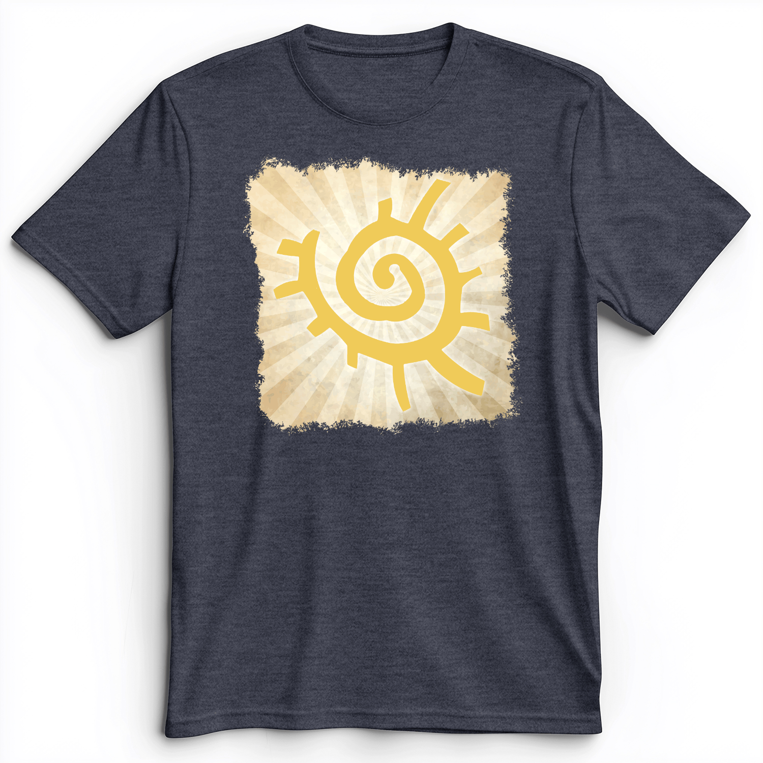 Native American Sun Symbol Premium Tee Dark Grey Heather / S