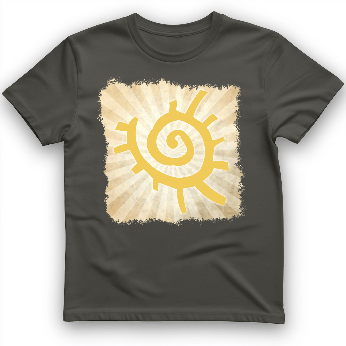 Native American Sun Symbol T-Shirt Charcoal / S