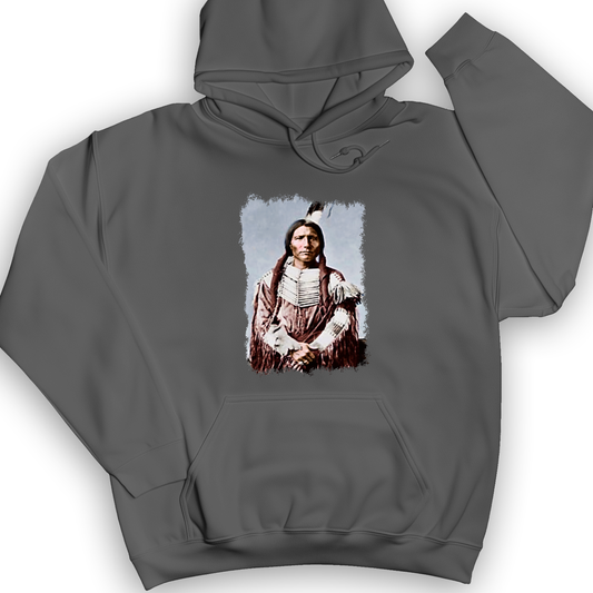 Native American Warrior Hoodie Charcoal / S