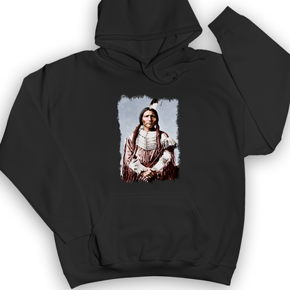Native American Warrior Hoodie Black / S