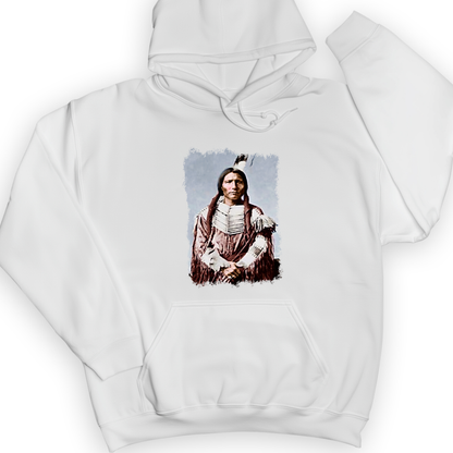 Native American Warrior Hoodie White / S