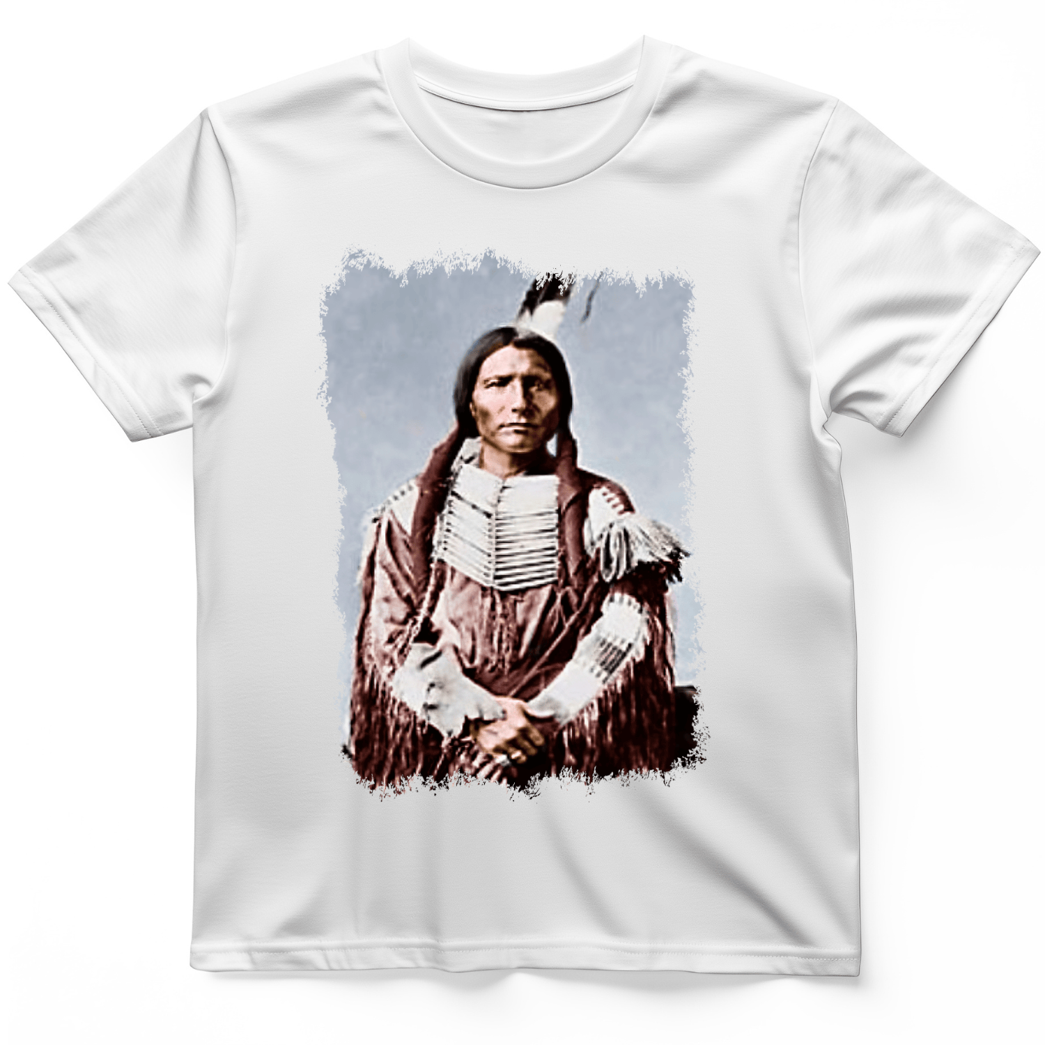 Native American Warrior T-Shirt White / S
