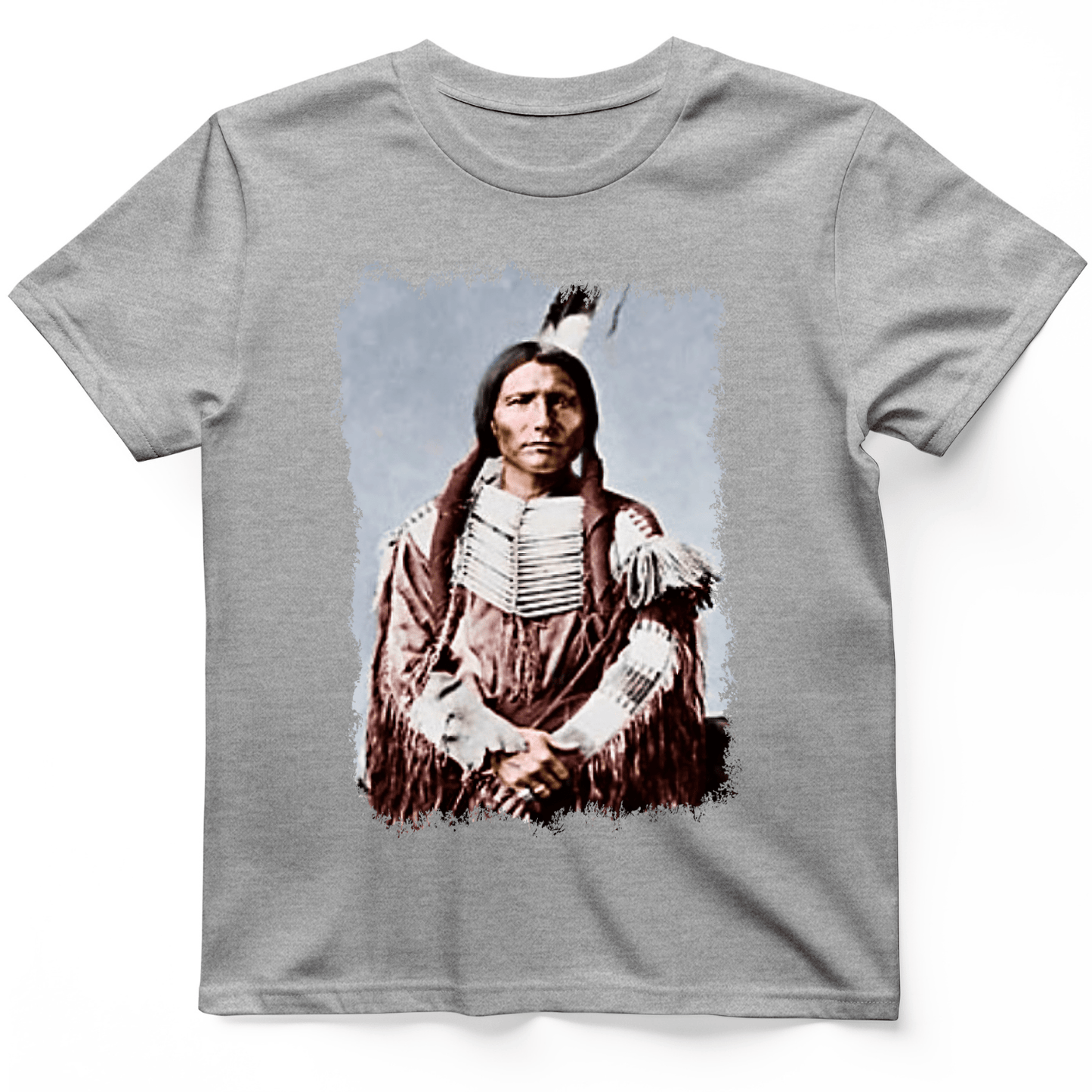 Native American Warrior T-Shirt Sport Grey / S