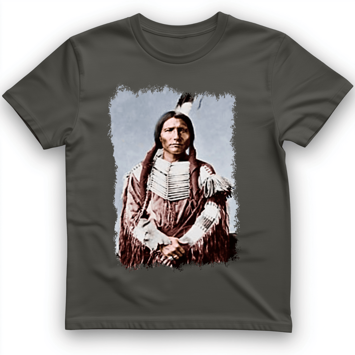 Native American Warrior T-Shirt Charcoal / S