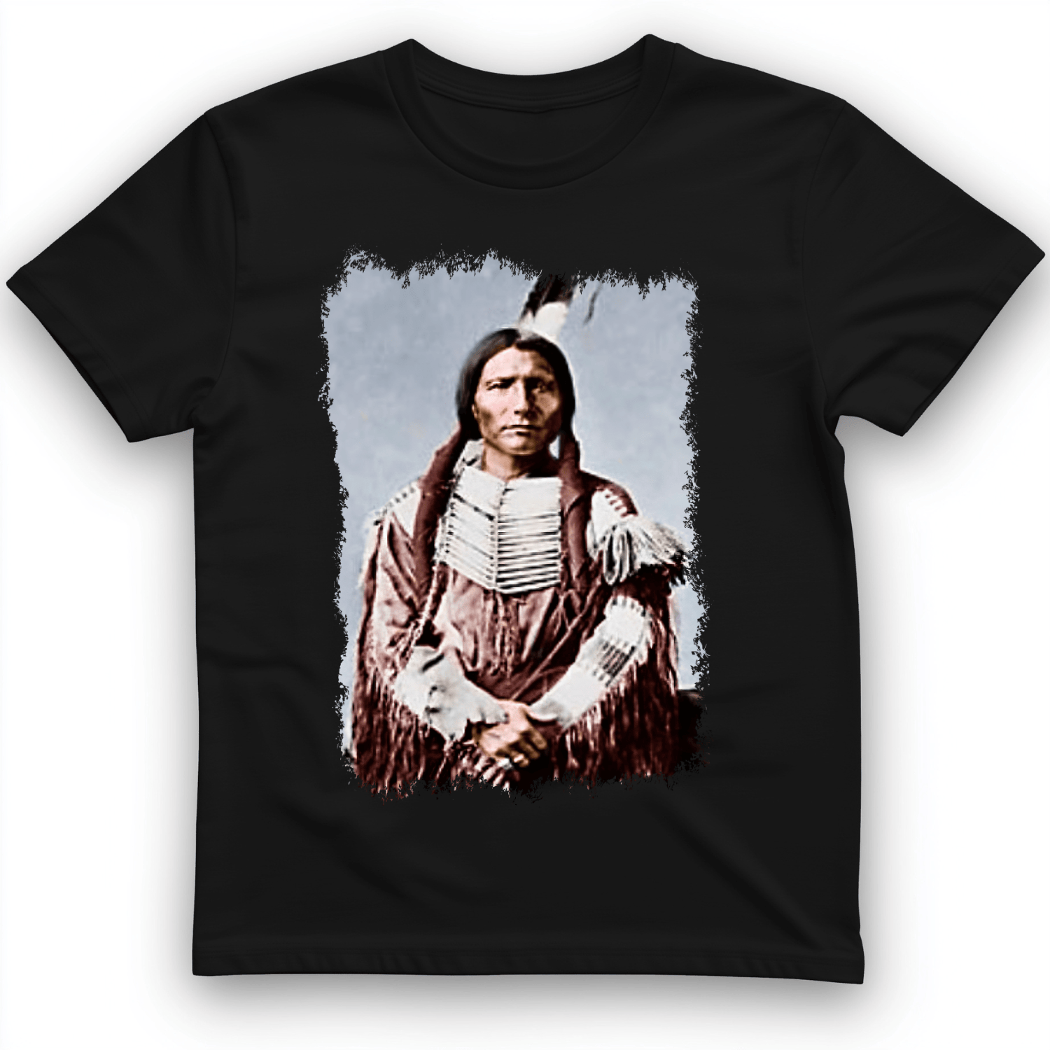 Native American Warrior T-Shirt Black / S