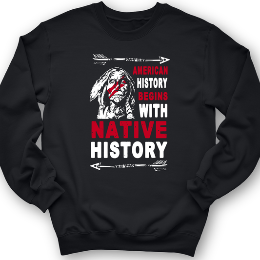 Native History Crewneck Black / S