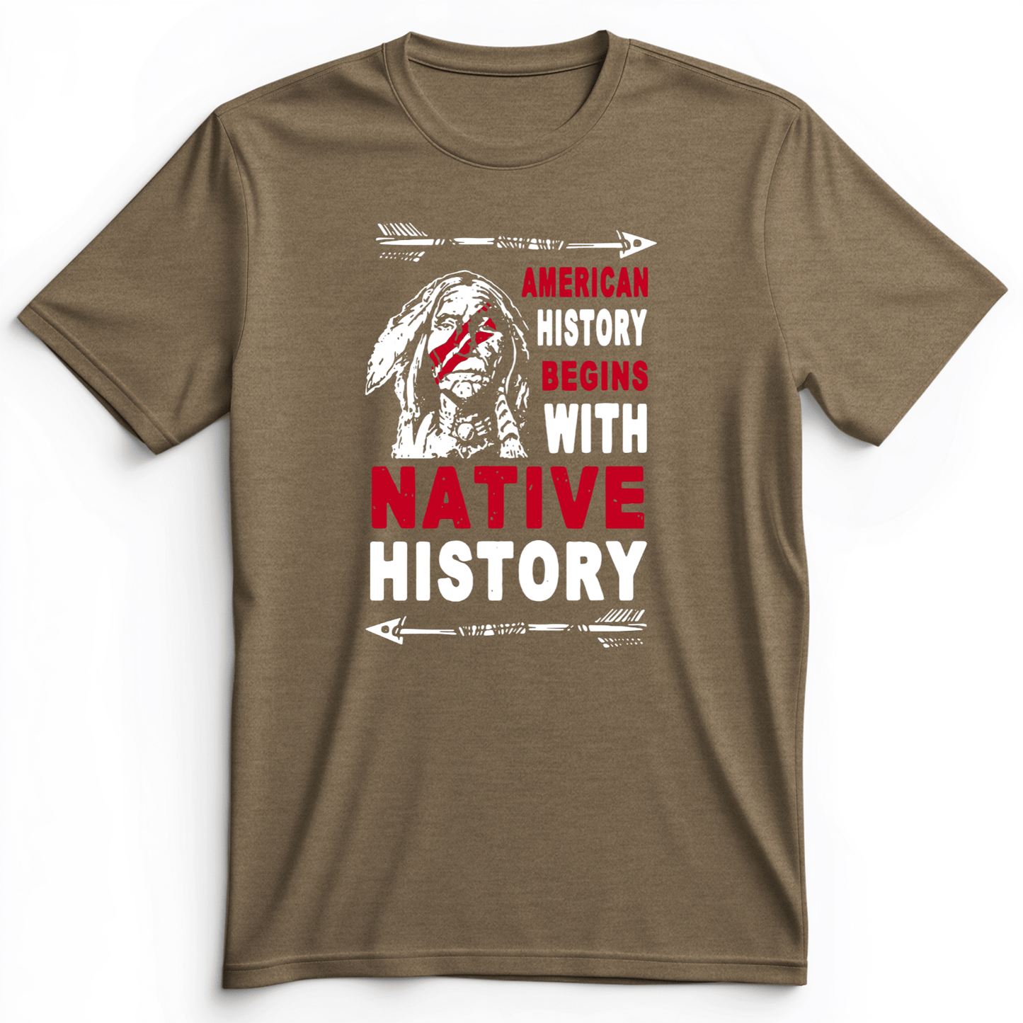 Native History Premium Tee Heather Olive / S