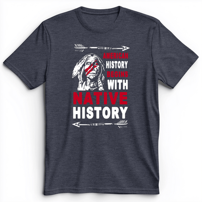 Native History Premium Tee Heather Navy / S