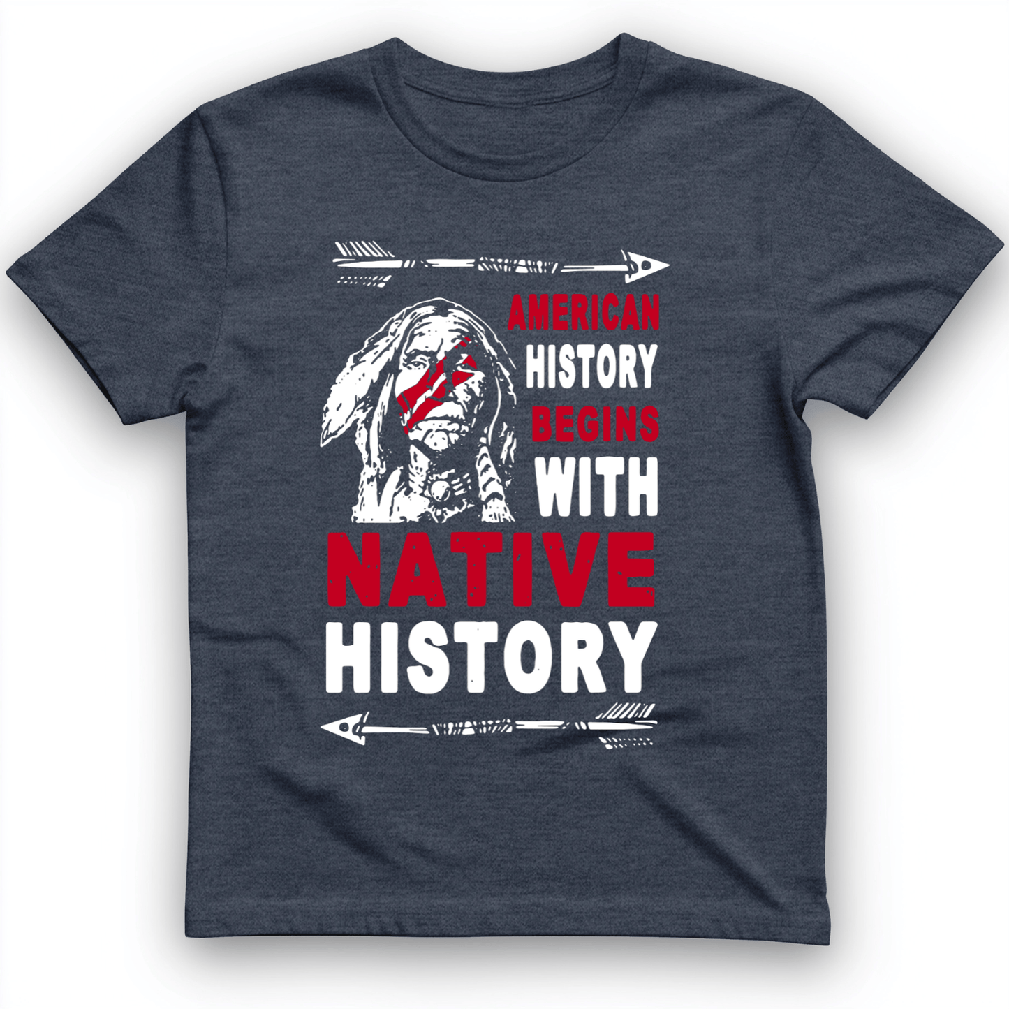 Native History T-Shirt Heather Navy / S