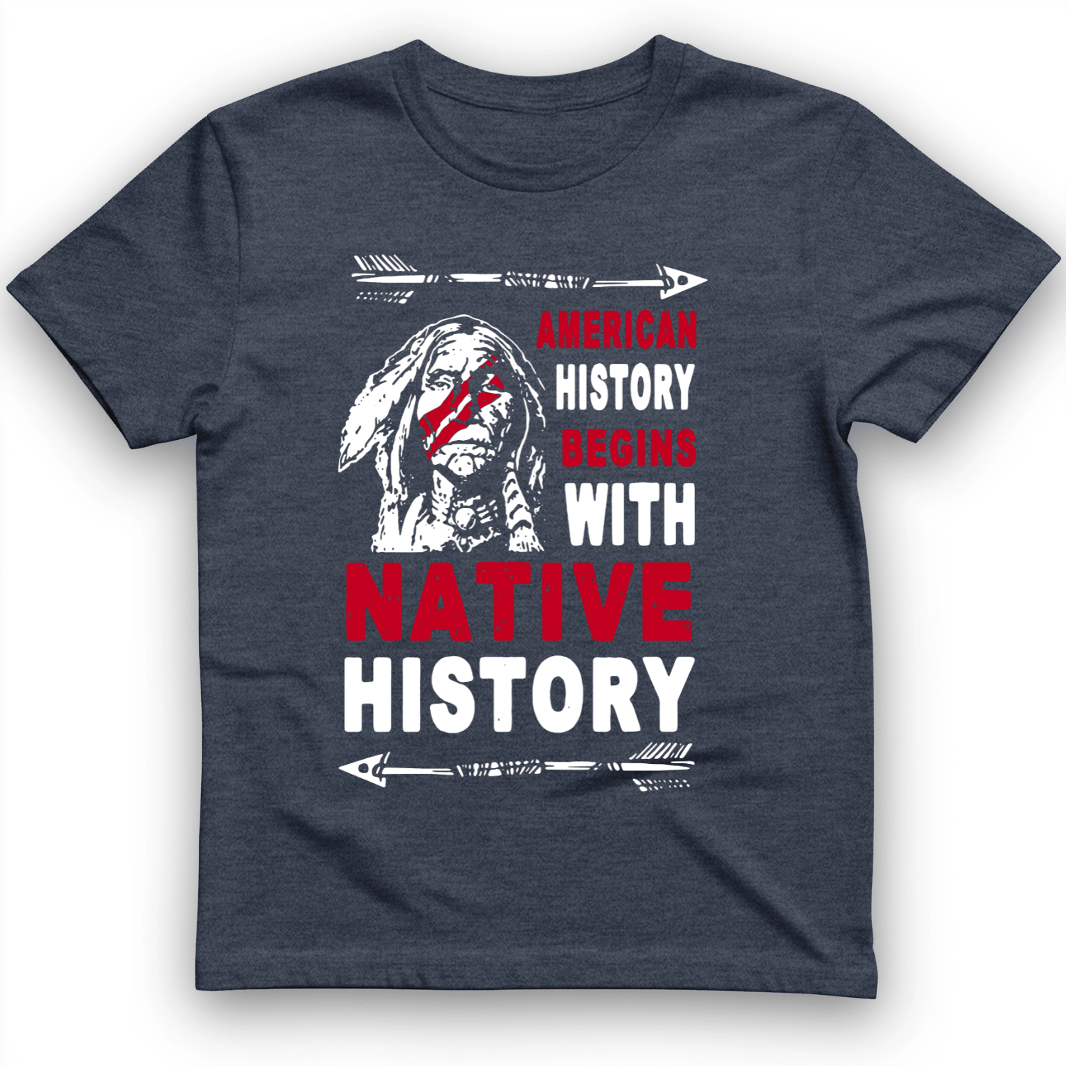 Native History T-Shirt Heather Navy / S