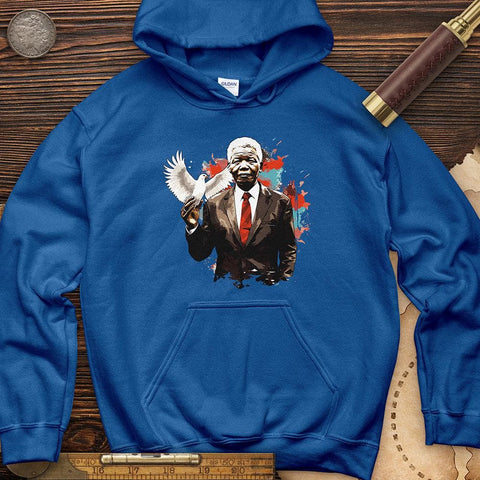 Nelson Mandela Dove Hoodie Royal / S