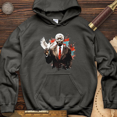 Nelson Mandela Dove Hoodie Charcoal / S