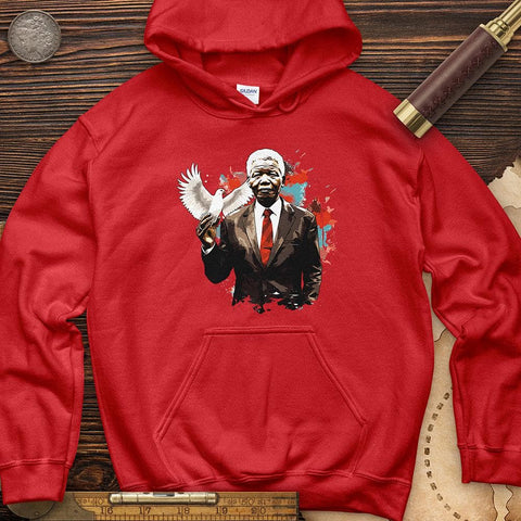 Nelson Mandela Dove Hoodie Red / S