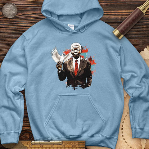 Nelson Mandela Dove Hoodie Light Blue / S