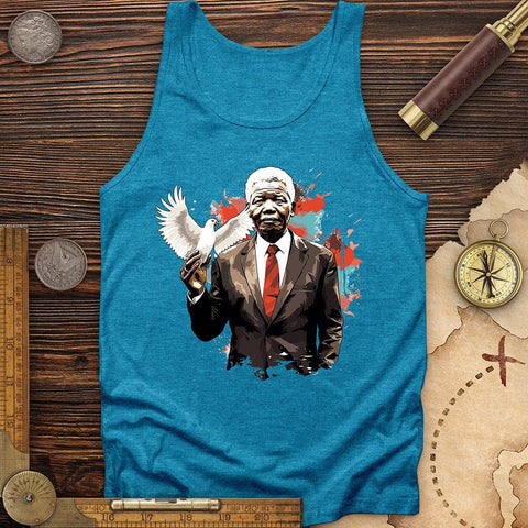 Nelson Mandela Dove Tank Aqua TriBlend / XS