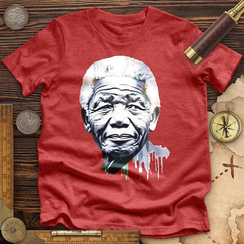 Nelson Mandela High Quality Tee Heather Red / S