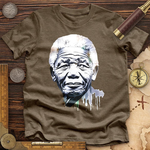 Nelson Mandela High Quality Tee Heather Olive / S