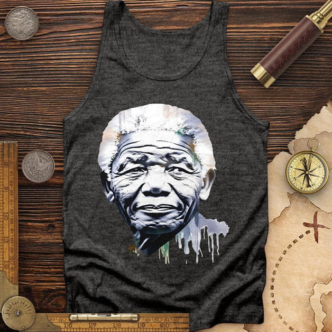 Nelson Mandela Tank Charcoal Black TriBlend / XS